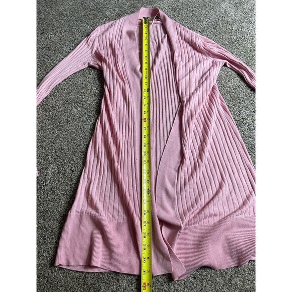 LOFT Lightweight Cardigan Women's Small Light Pink Open Front Long Sleeve Top - Picture 6 of 7